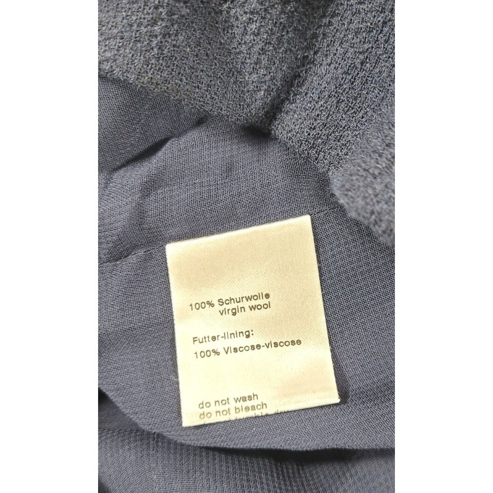 AKRIS Women's 100% Virgin Wool Sleeveless Sheath Dress - Navy - Size US 4 - Picture 4 of 4